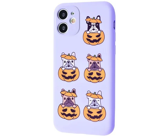 TPU чехол WAVE Fancy для Apple iPhone 11 (6.1") Dog in pumpkin / Light purple