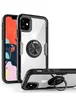 TPU+PC чехол Deen CrystalRing под магнитный держатель для Apple iPhone 11 (6.1") Бесцветный / Черный