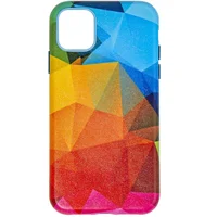 Кожаный чехол Colour Splash для Apple iPhone 11 (6.1") Red / Blue