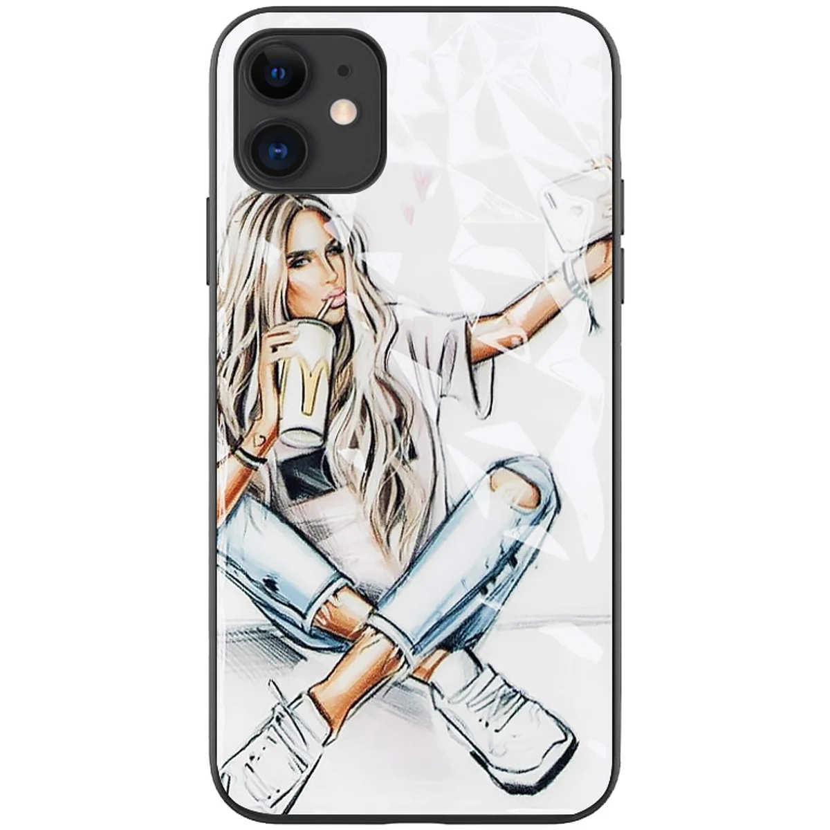 TPU + PC чохол Prisma Ladies для Apple iPhone 11 (6.1 ") Selfie