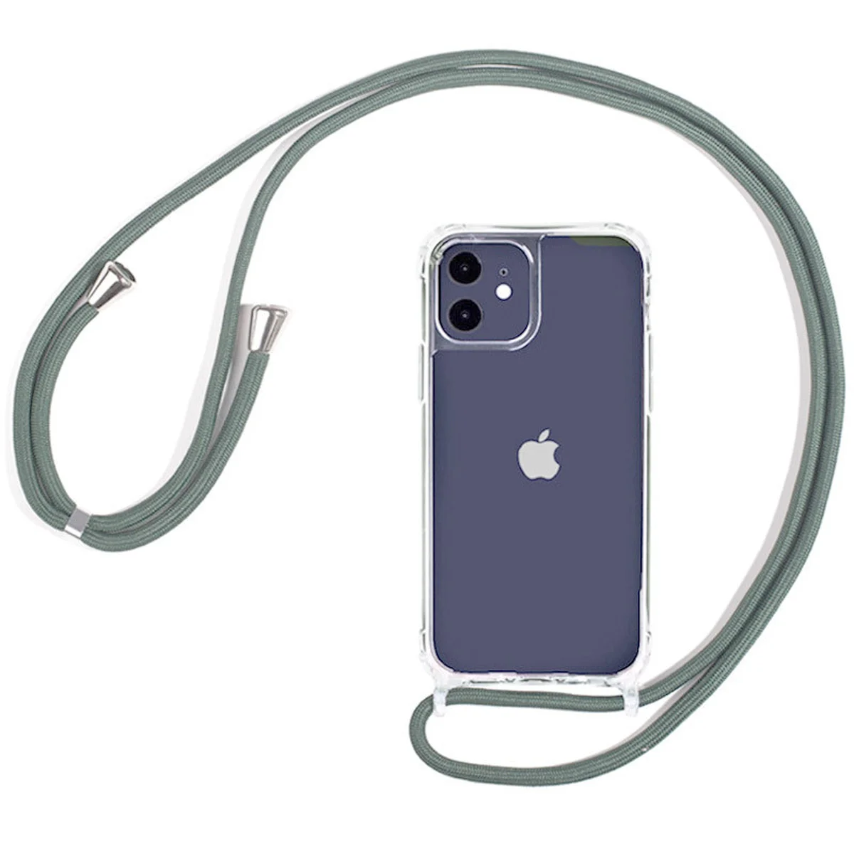 Чехол TPU Crossbody Transparent для Apple iPhone 11 (6.1") Зеленый / Pine green