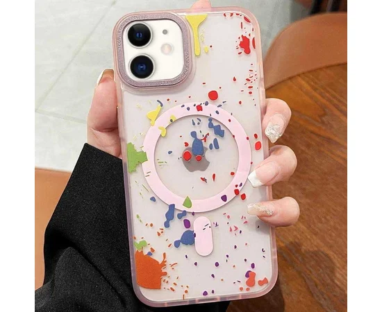 Чохол TPU+PC Flush with MagSafe для Apple iPhone 11 (6.1") Baby pink