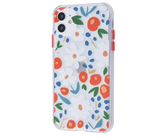 TPU чехол Flowers Colourful для Apple iPhone 11 (6.1") Прозрачный/Ромашки