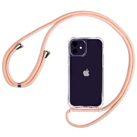 Чохол TPU Crossbody Transparent для Apple iPhone 11 (6.1 ") Персиковий