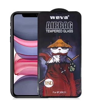 Защитное 2.5D стекло Weva AirBag (тех.пак) для Apple iPhone 11 / XR (6.1") Черный