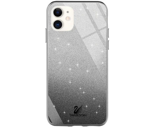 TPU+Glass чехол Swarovski для Apple iPhone 11 (6.1") Черный
