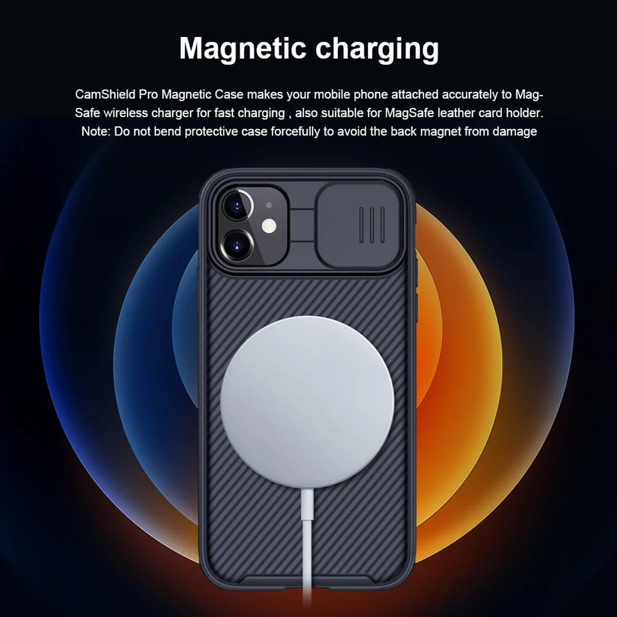 Карбонова накладка Nillkin CamShield Pro Magnetic для Apple iPhone 11 (6.1 ") Чорний