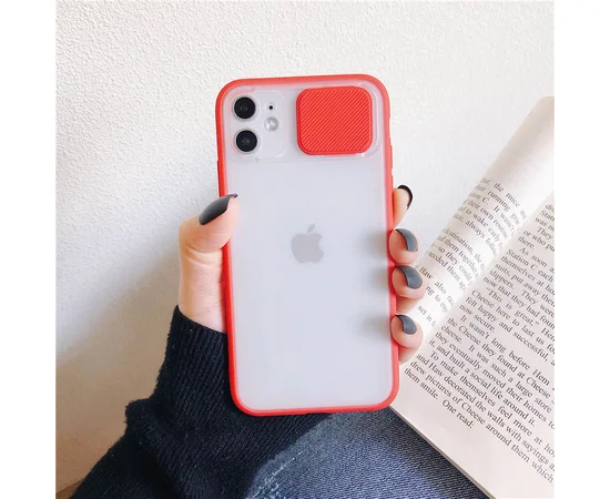 Чехол Camshield mate TPU со шторкой защищающей камеру для Apple iPhone 11 (6.1") Красный