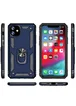 Ударопрочный чехол Serge Ring магнитный держатель для Apple iPhone 11 (6.1") Темно-синий