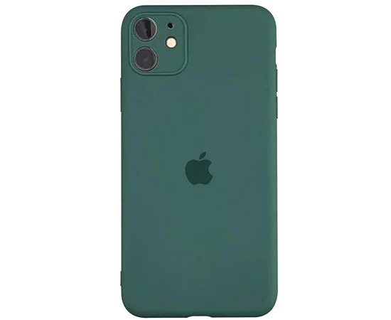 Чехол Slim Silicone case full protective для Apple iPhone 11 (6.1") Зеленый / Pine green
