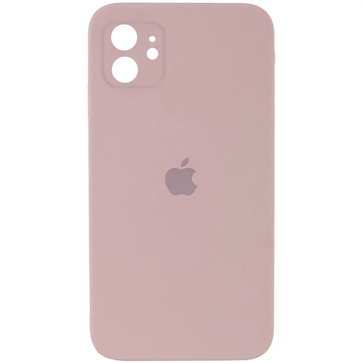 Чехол Silicone Case Square Full Camera Protective (AA) для Apple iPhone 11 (6.1") Розовый / Pink Sand