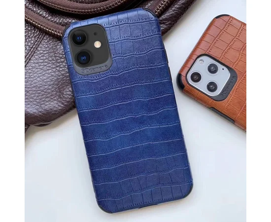 Кожаная накладка Epic Vivi Crocodile series для Apple iPhone 11 (6.1") Синий