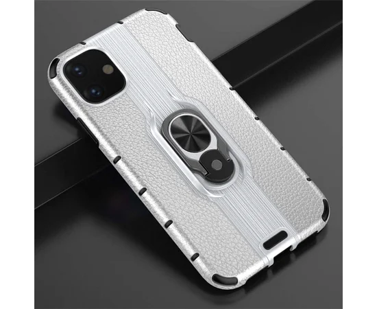 Ударопрочный чехол Transformer Alita под магнитный держатель для Apple iPhone 11 (6.1") Серебряный