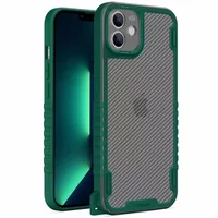 Чехол TPU+PC TRAVEL Carbon для Apple iPhone 11 (6.1") Зеленый