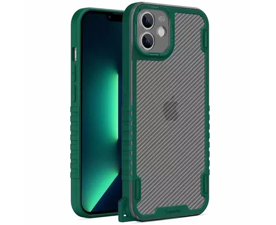 Чехол TPU+PC TRAVEL Carbon для Apple iPhone 11 (6.1") Зеленый