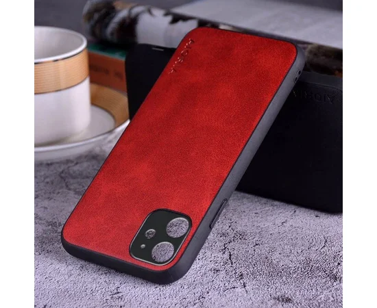 Кожаный чехол AIORIA Vintage для Apple iPhone 11 (6.1") Красный