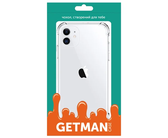 TPU чехол GETMAN Ease с усиленными углами для Apple iPhone 11 (6.1") Прозрачный / Transparent