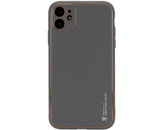 Кожаный чехол Xshield для Apple iPhone 11 (6.1") Серый / Gray