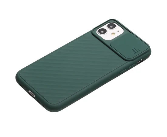 Чехол Camshield TPU со шторкой защищающей камеру для Apple iPhone 11 (6.1") Зеленый