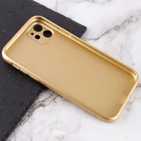 TPU+Glass чохол Matte Candy Full camera для Apple iPhone 11 (6.1") Золотий