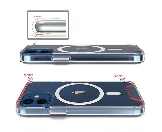 Чохол TPU Space Case with MagSafe для Apple iPhone 11 (6.1") Прозорий