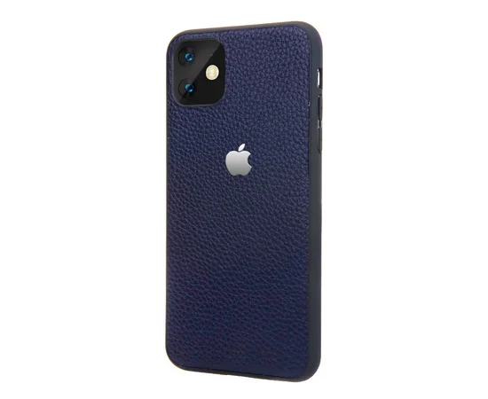 Кожаная накладка Classic series для Apple iPhone 11 (6.1") Синий