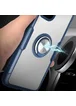 TPU+PC чехол Deen CrystalRing под магнитный держатель для Apple iPhone 11 (6.1") Бесцветный / Темно-синий