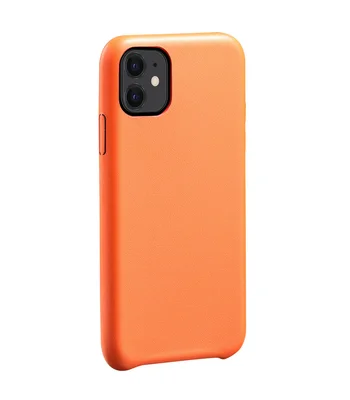 Кожаный чехол AHIMSA PU Leather Case (A) для Apple iPhone 11 (6.1") Оранжевый