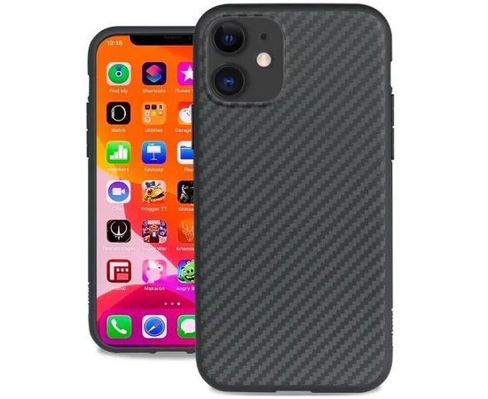 TPU чехол Epic Carbon для Apple iPhone 11 (6.1") Черный
