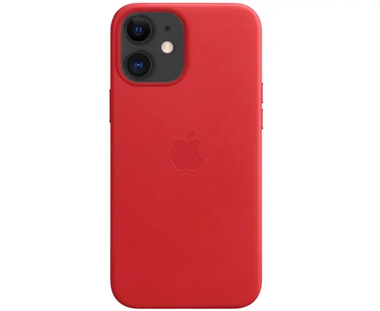Кожаный чехол Leather Case (AAA) для Apple iPhone 11 (6.1") Red