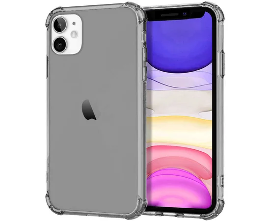 TPU чехол Epic Ease с усиленными углами для Apple iPhone 11 (6.1") Черный / Transparent