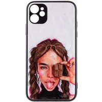 TPU+PC чохол Prisma Ladies для Apple iPhone 11 (6.1") Chocolate