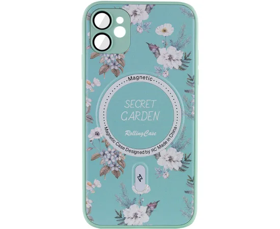 TPU+PC чехол Secret Garden with MagSafe для Apple iPhone 11 (6.1") Mint
