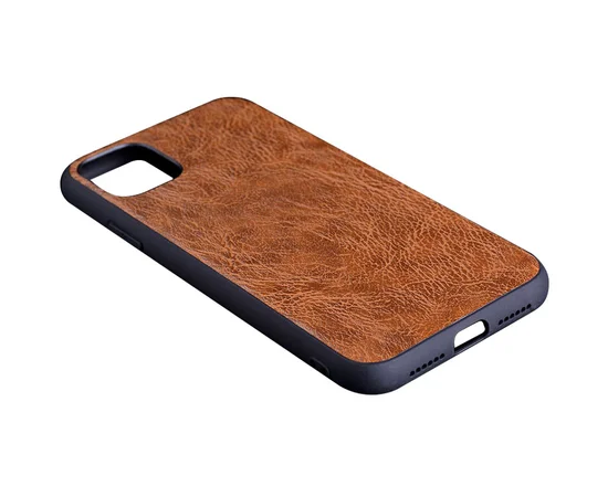 Кожаный чехол PU Retro classic для Apple iPhone 11 (6.1") Коричневый
