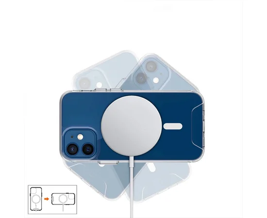 Чохол TPU Space Case with MagSafe для Apple iPhone 11 (6.1") Прозорий