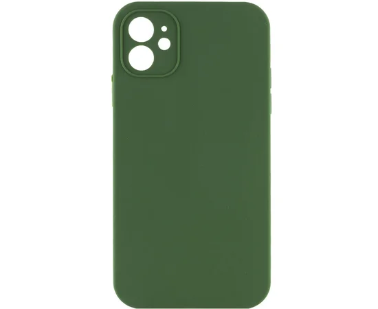 Чехол Silicone Case Lakshmi Square Full Camera для Apple iPhone 11 (6.1") Зеленый / Army green