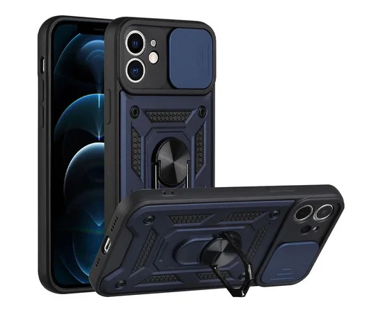 Чехол Ummi Camshield Serge Ring для Apple iPhone 11 (6.1") Синий