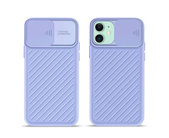 Чехол Camshield TPU со шторкой защищающей камеру для Apple iPhone 11 (6.1") Сиреневый