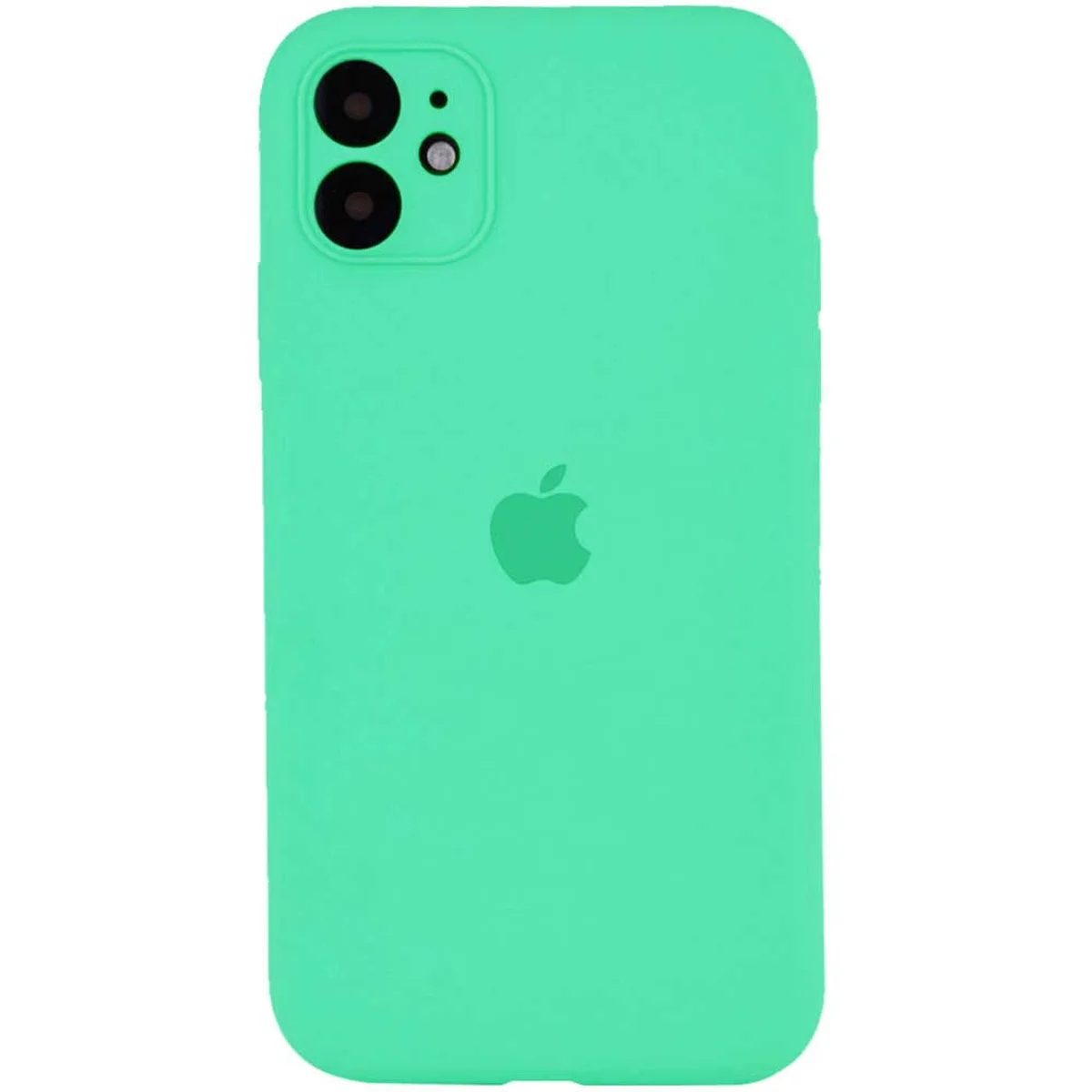 Чехол Silicone Case Square Full Camera Protective (AA) для Apple iPhone 11 (6.1") Зеленый / Spearmint