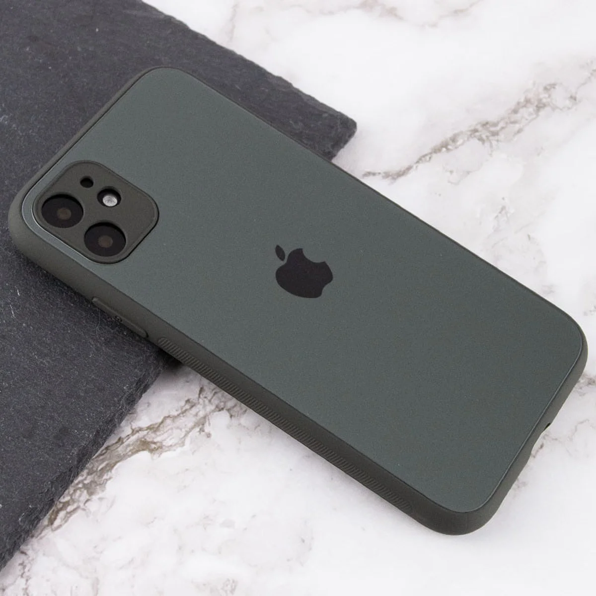 TPU+Glass чехол Matte Candy Full camera для Apple iPhone 11 (6.1") Зеленый
