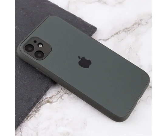 TPU+Glass чехол Matte Candy Full camera для Apple iPhone 11 (6.1") Зеленый