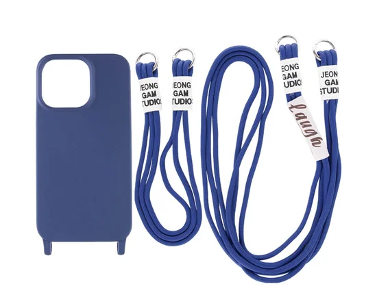 Чохол TPU two straps California для Apple iPhone 11 (6.1") Темно-синій / Midnight blue