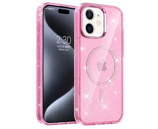 Чохол TPU Eclipse Sparkle (MagFit) для Apple iPhone 11 (6.1") Pink
