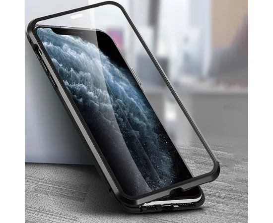 Чехол Camshield 360 Metall+Glass со шторкой для камеры для Apple iPhone 11 (6.1") Черный