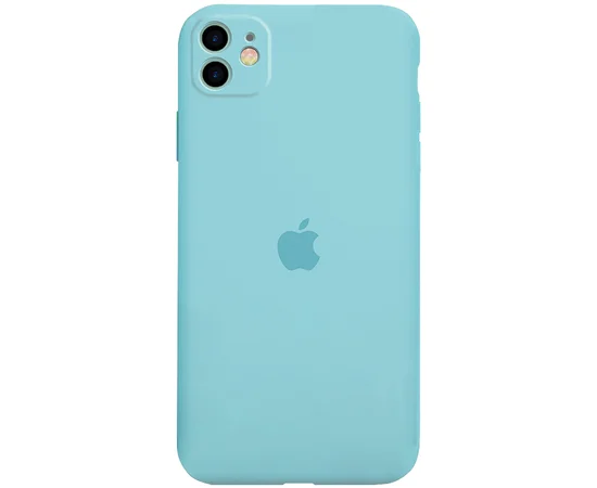 Чехол Silicone Case Full Protective для Apple iPhone 11 (6.1") Бирюзовый / Marine Green