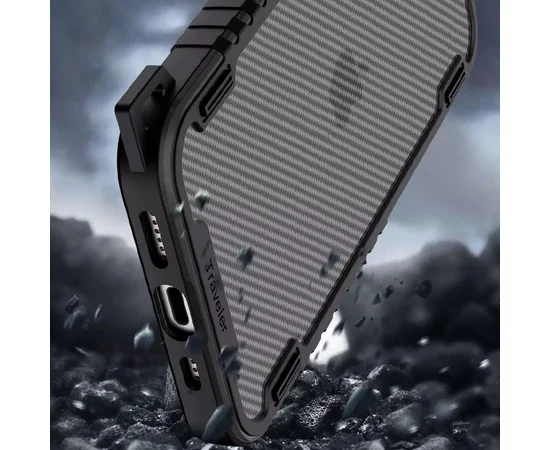 Чехол TPU+PC TRAVEL Carbon для Apple iPhone 11 (6.1") Черный