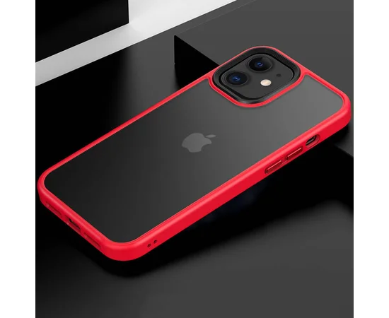 TPU+PC чехол Metal Buttons для Apple iPhone 11 (6.1") Красный