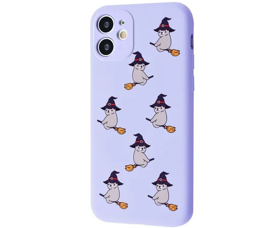 TPU чехол WAVE Fancy для Apple iPhone 11 (6.1") Bear on broom / Light purple