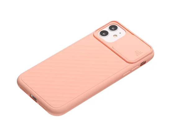 Чехол Camshield TPU со шторкой защищающей камеру для Apple iPhone 11 (6.1") Розовый / Pink Sand