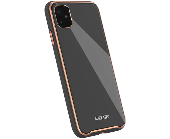 TPU+Glass чехол Venezia для Apple iPhone 11 (6.1") Черный / Black
